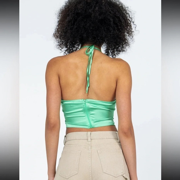 NWT PRINCESS POLLY- SIZE 8 Green top - Picture 3 of 3